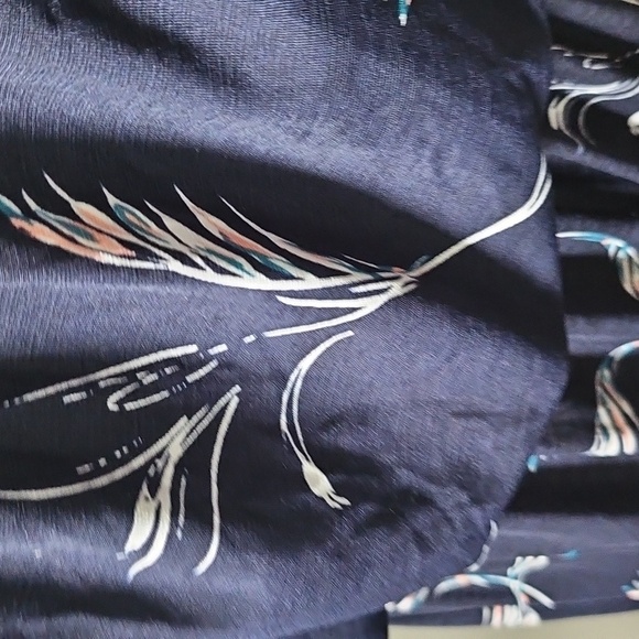 Love Ryan Navy Blue with Print Spaghetti Strap Jumpsuit - Picture 9 of 16